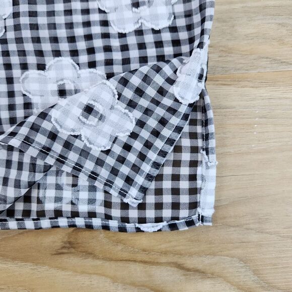 🔺️Alfred Dunner Black & White Checkmate Button Top Petite Medium - Picture 8 of 10